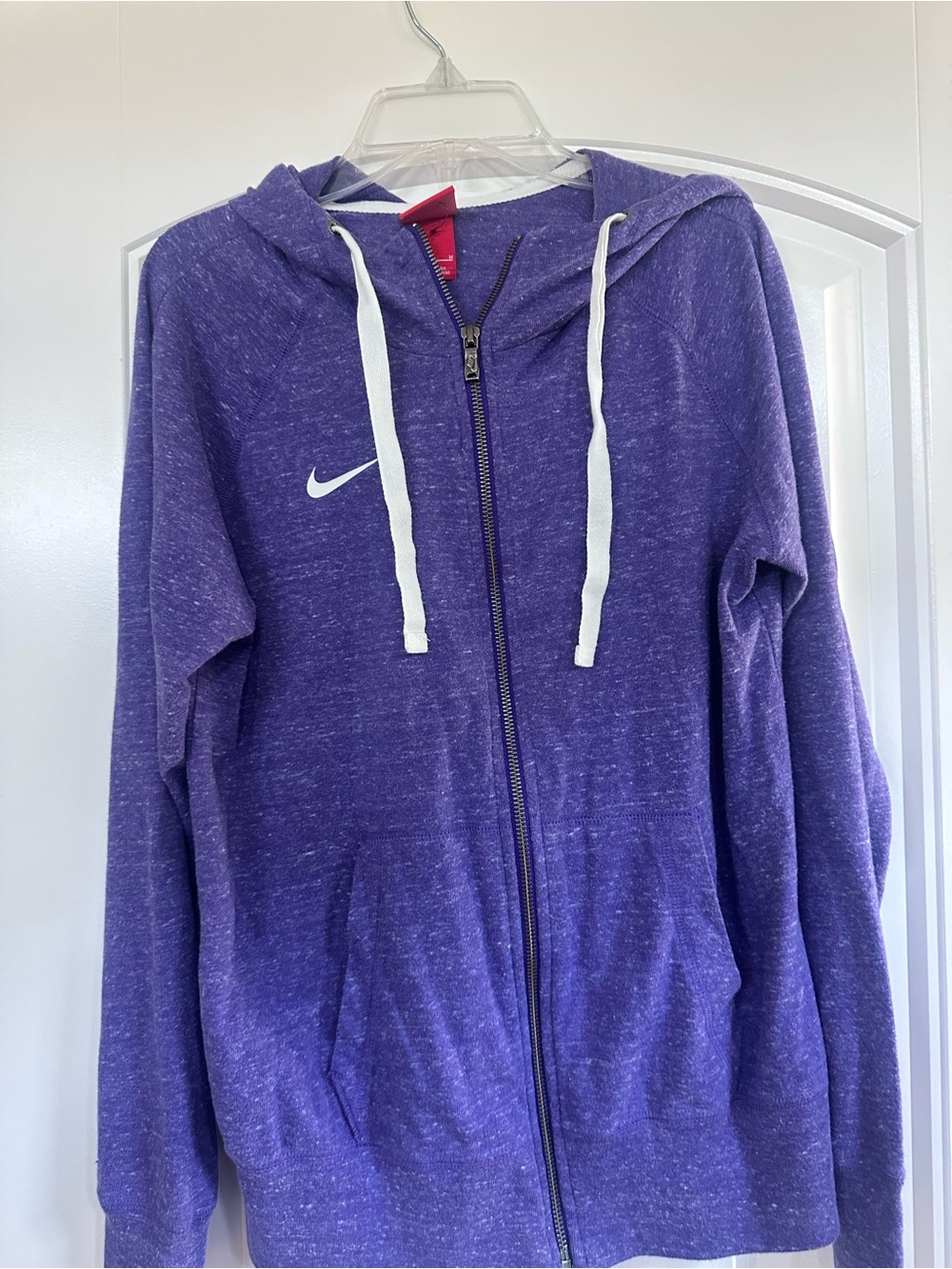 Nike Purple Full-Zip Hoodie with White Logo